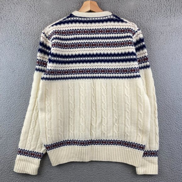 Vintage Jantzen Mens V-neck Sweater Fair Isle size M - Picture 3 of 9